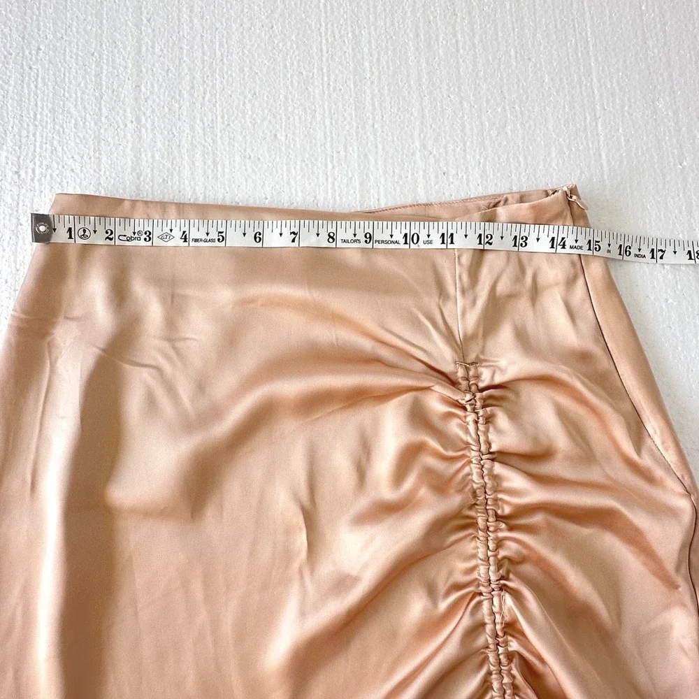 Forever 21 Top Skirt Set Ruched Bodycon Mini Skirt L Peach Blush Hoco Homecoming